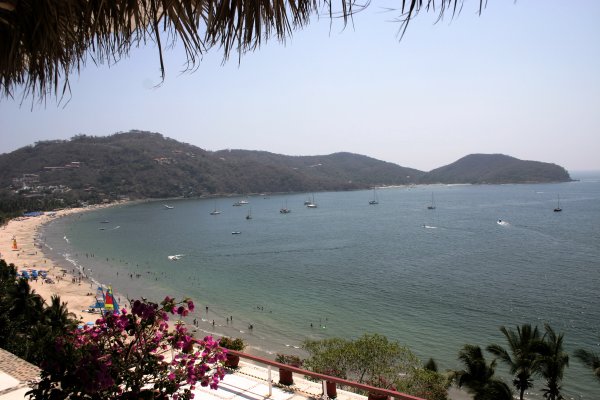 Overlooking Playa Ropa in Zihuatanejo Bay